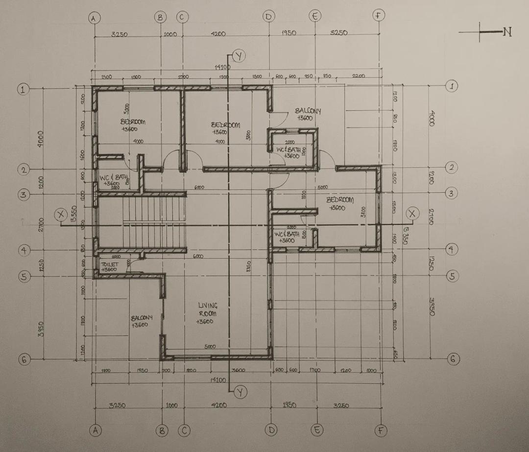 4 Bed Maisonette Upper Floor (Working Drawing)